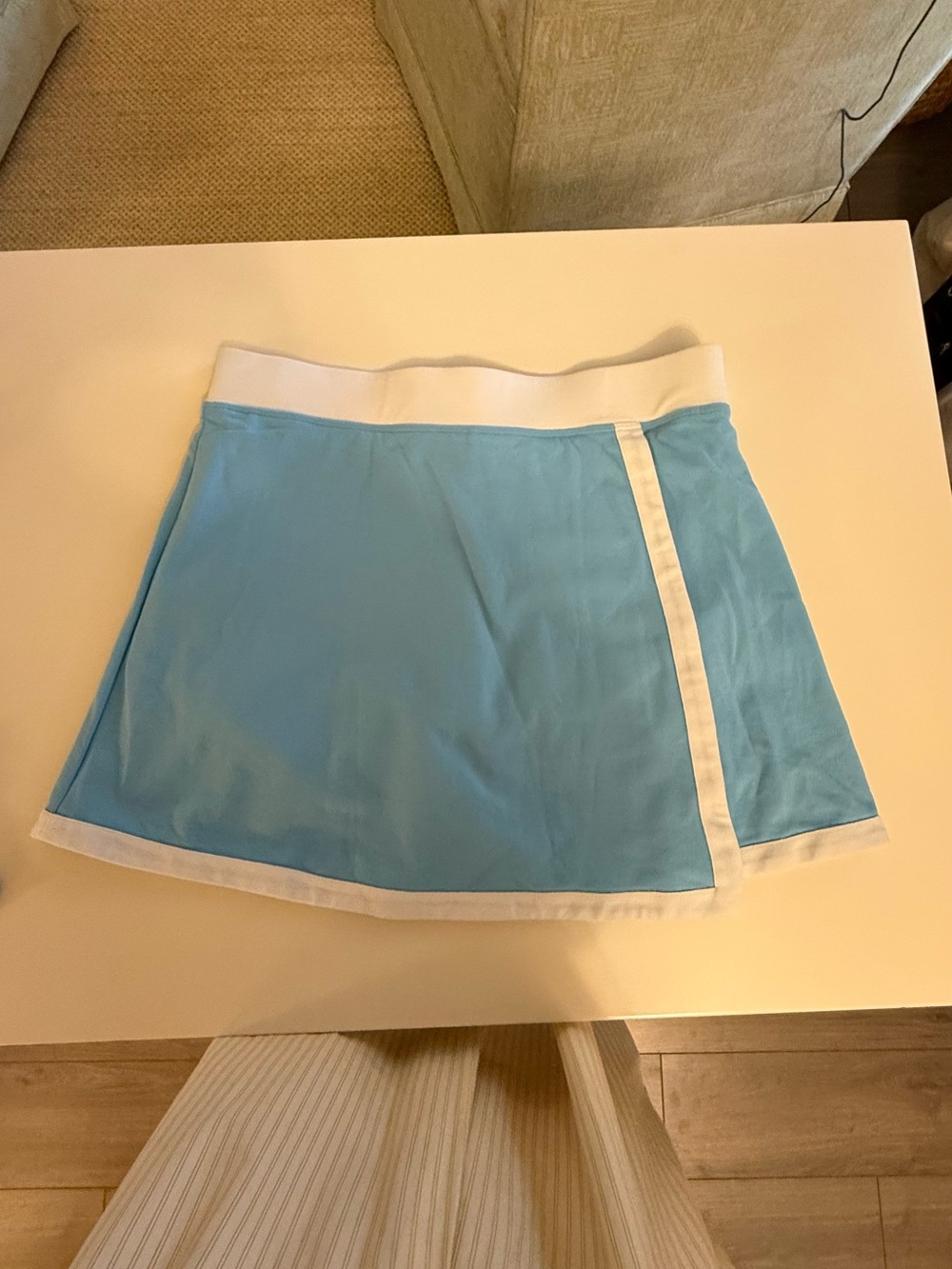 Addison Bay Light Blue Mini Skirt with White Trim